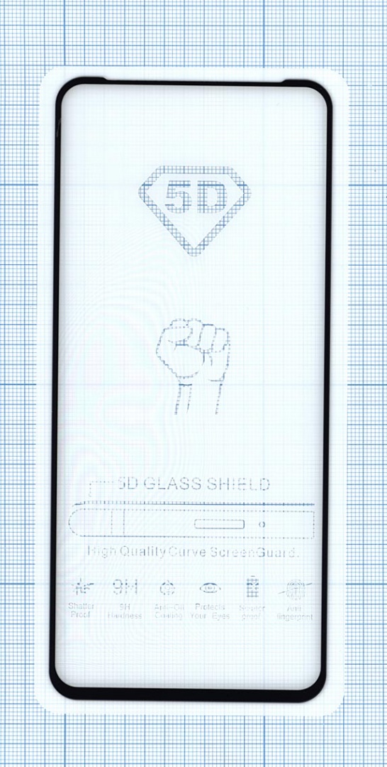 Защитное стекло "Полное покрытие" для Huawei Honor 30 черное