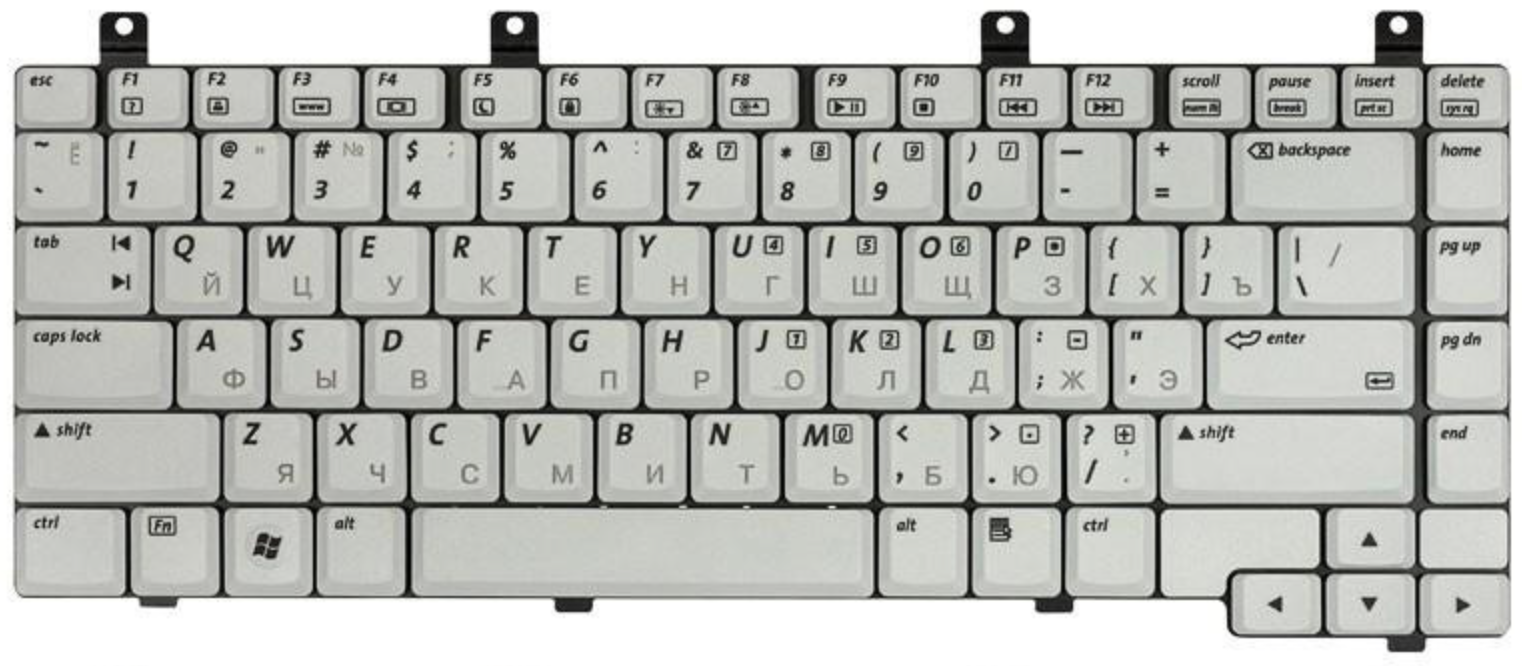 Клавиатура HP Pavilion dv5000 белая, OEM