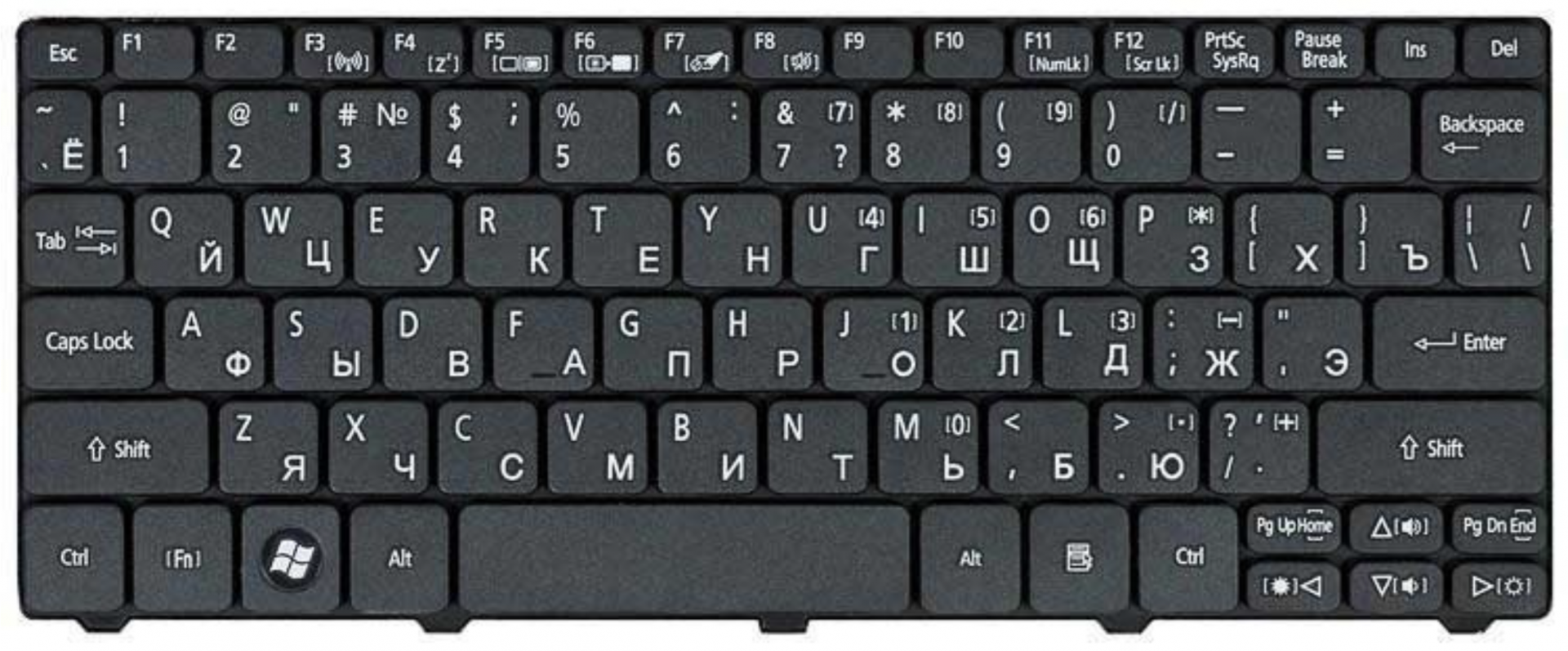 Клавиатура Acer Aspire One 521 OEM