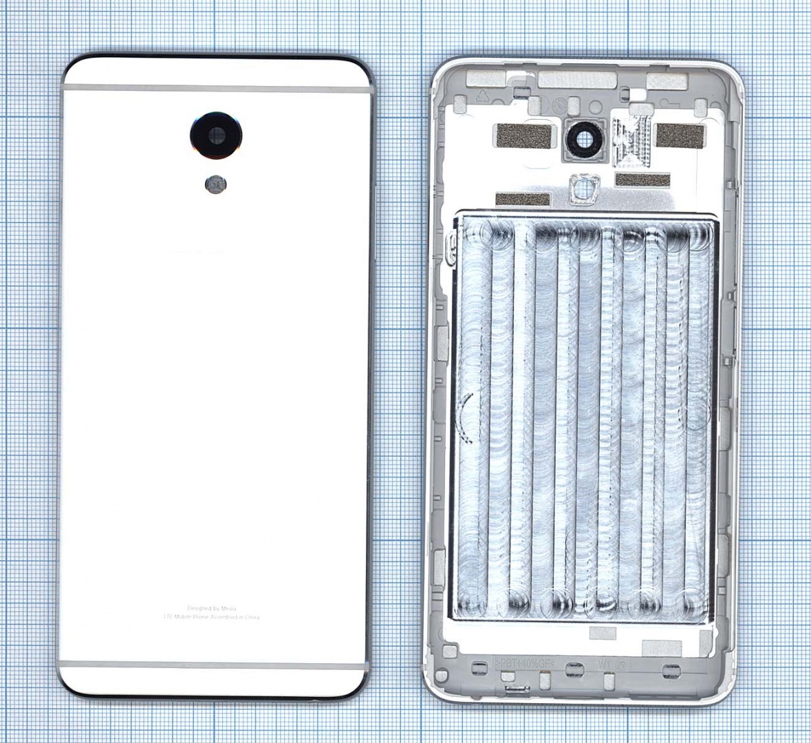 Задняя крышка для Meizu M5 Note серебристая