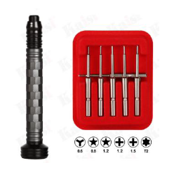 Отвертка с набором бит Kaisi 8926 3D 6 в 1 Grey