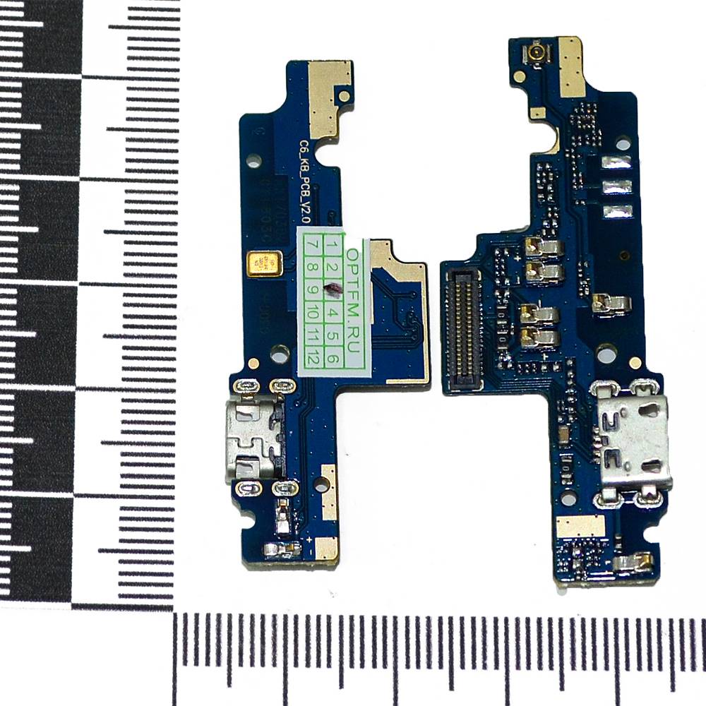 Шлейф (плата) Xiaomi Redmi Note 4X (3GB/32GB) + системный разъем + микрофон