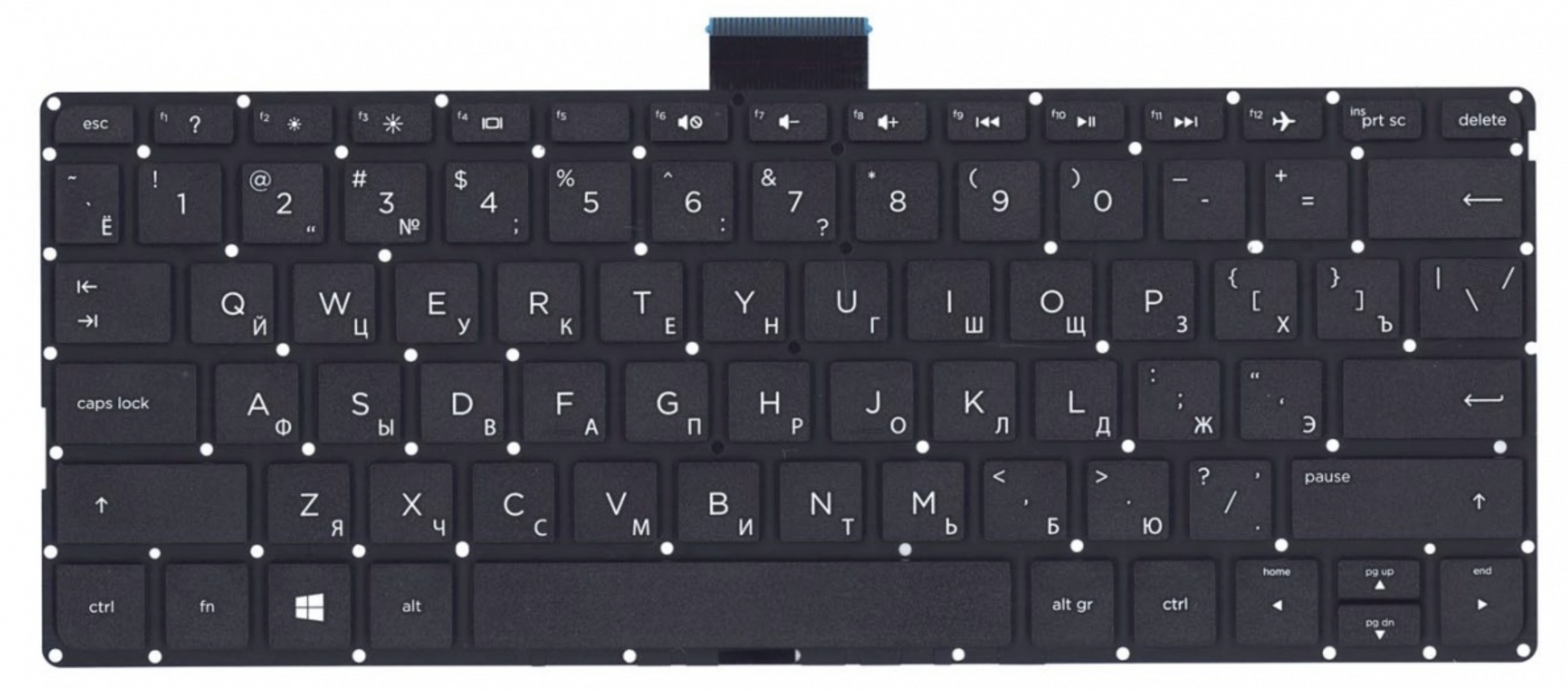 Клавиатура HP Pavilion 11-k без рамки горизонтальный Enter, OEM