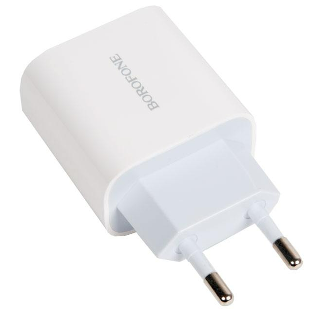Блок питания (сетевой адаптер) BOROFONE BA38A Plus, один порт Type-C, PD20W, белый