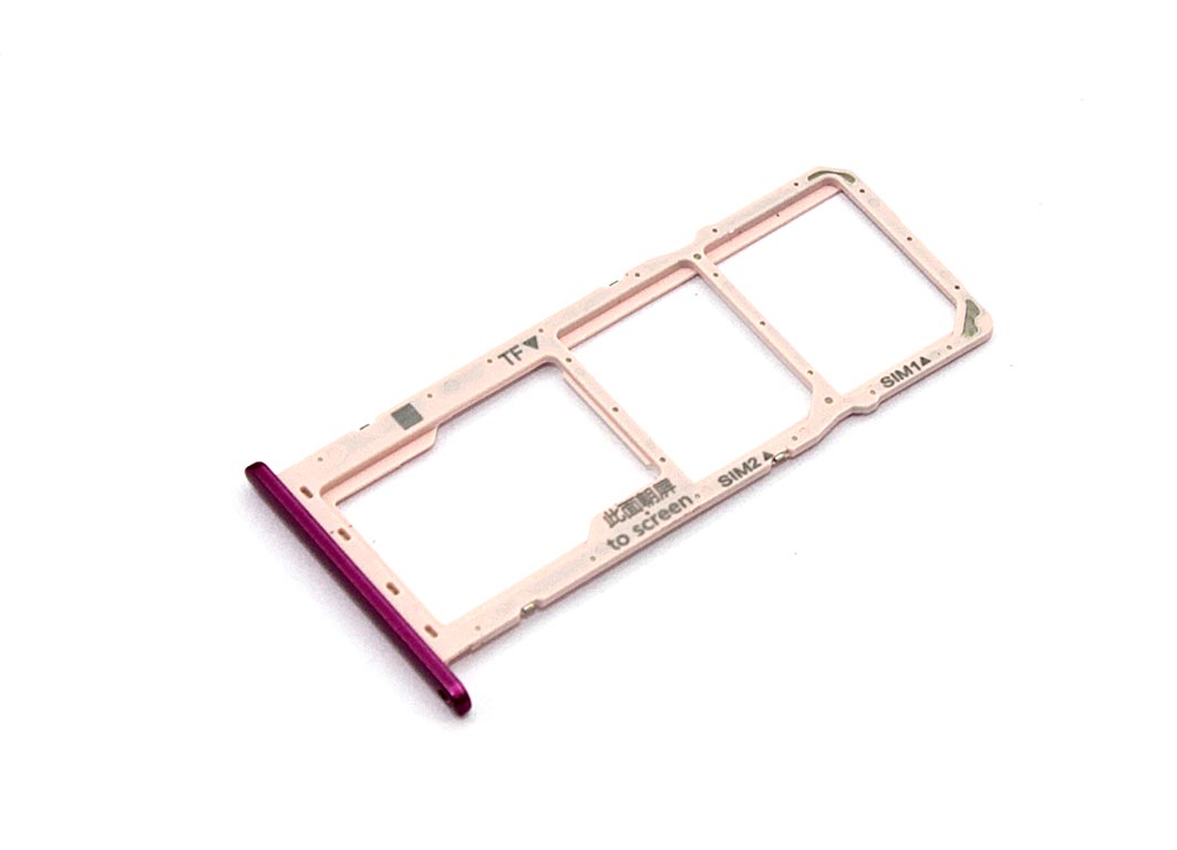 Лоток для SIM-карты Huawei Y7 2019 красный