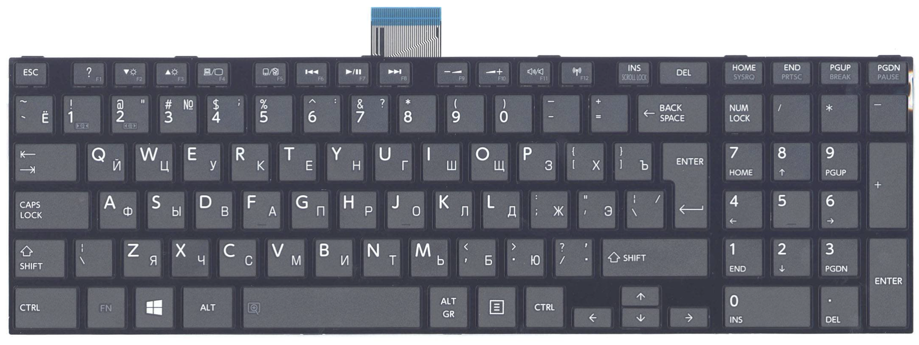 Клавиатура Toshiba Satellite L50D-A вертикальный Enter, OEM