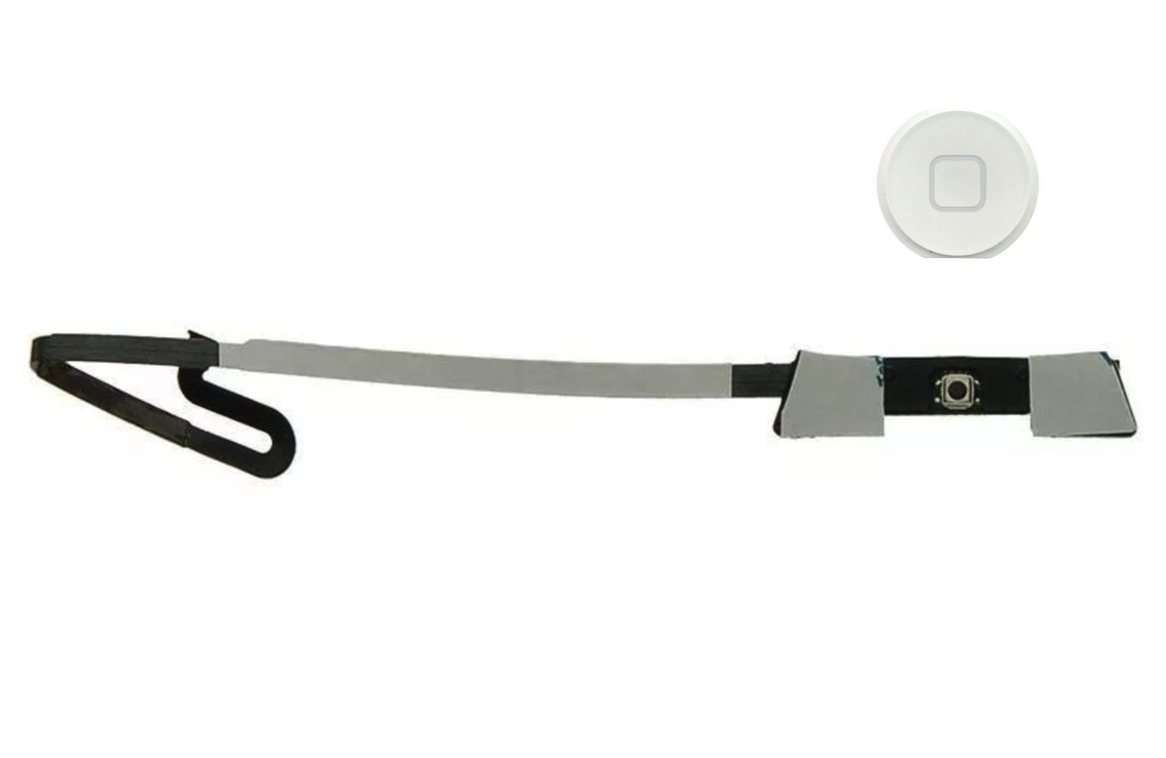 Шлейф Apple iPad 4 с кнопкой "HOME" (серебро)