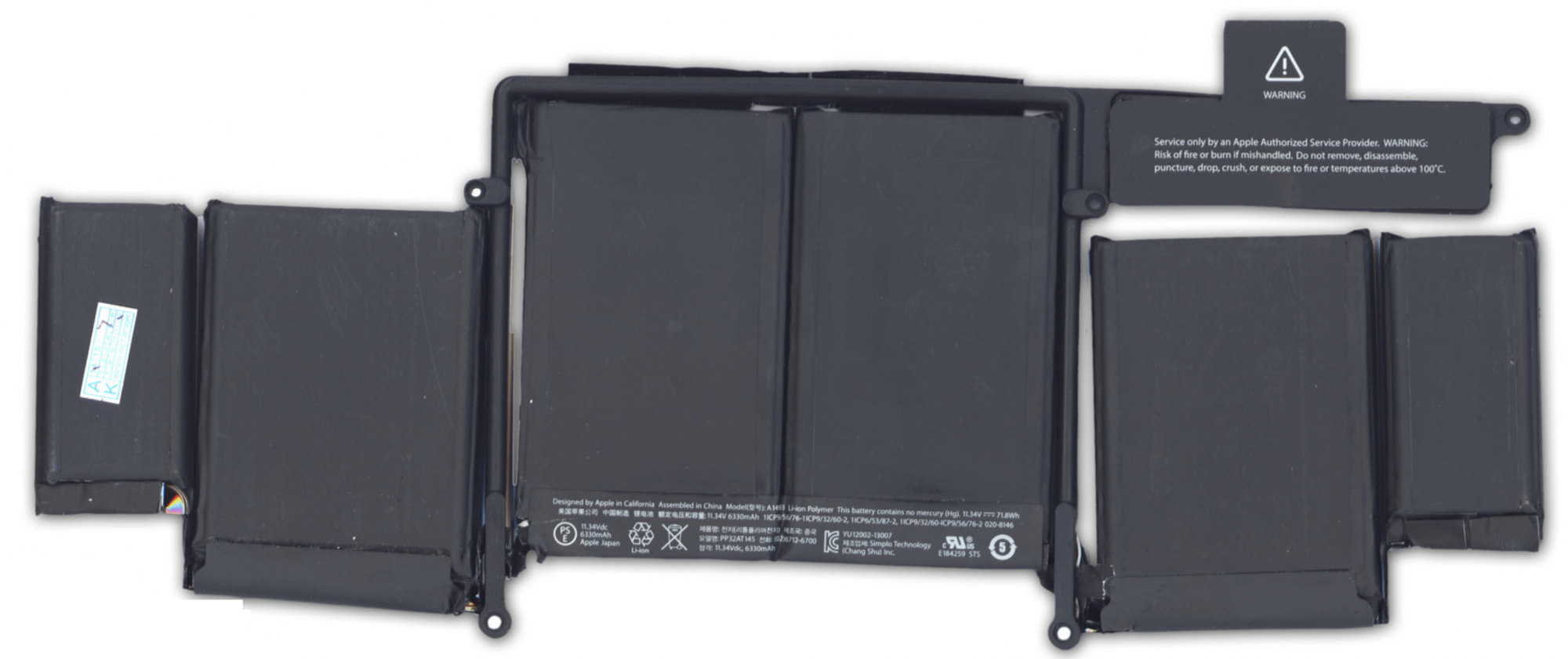 Аккумулятор Apple MacBook Pro 13" Retina A1502 71.8Wh 11.34V 2013-2014 Original