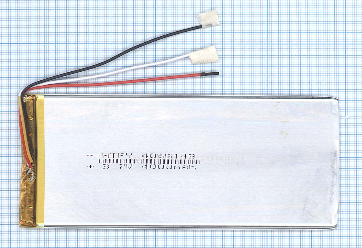 Аккумулятор Li-Pol (батарея) 4*65*143мм 3pin 3.7V/4000mAh