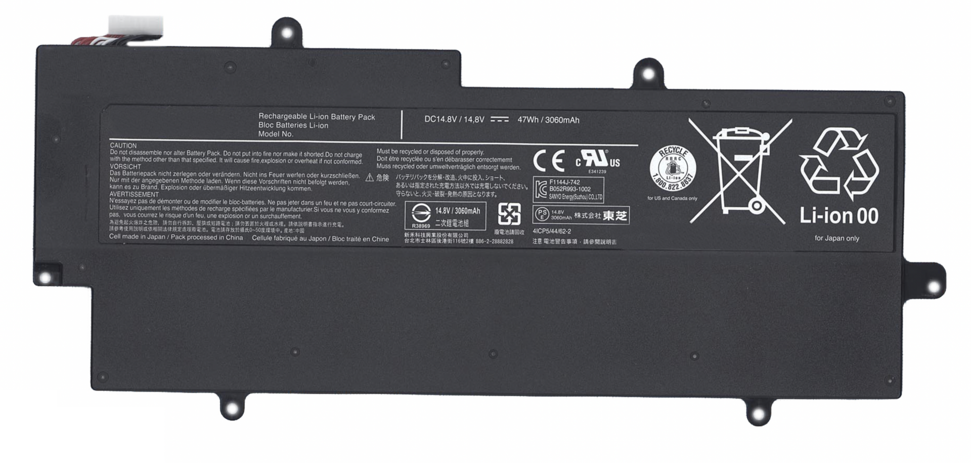 Аккумулятор Toshiba Portege Z830 14.8, 47Wh, Original