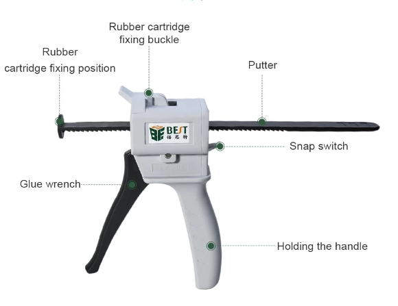 Пистолет (дозатор) Best BST-62 для клея, флюса в шприцах 30/55 мл