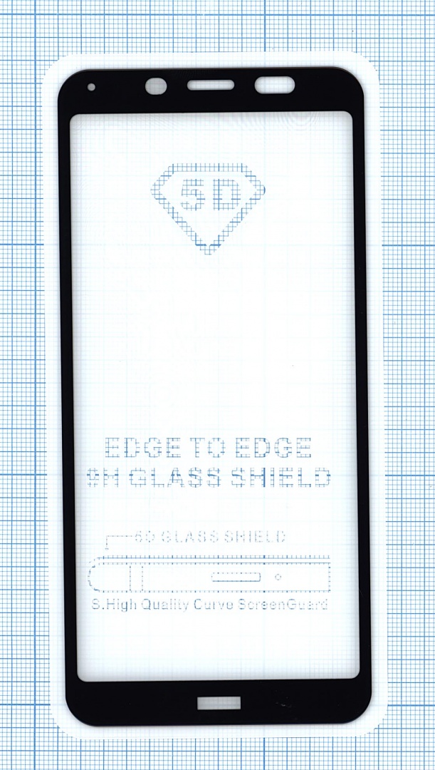 Защитное стекло "Полное покрытие" для Xiaomi Redmi 6 черное