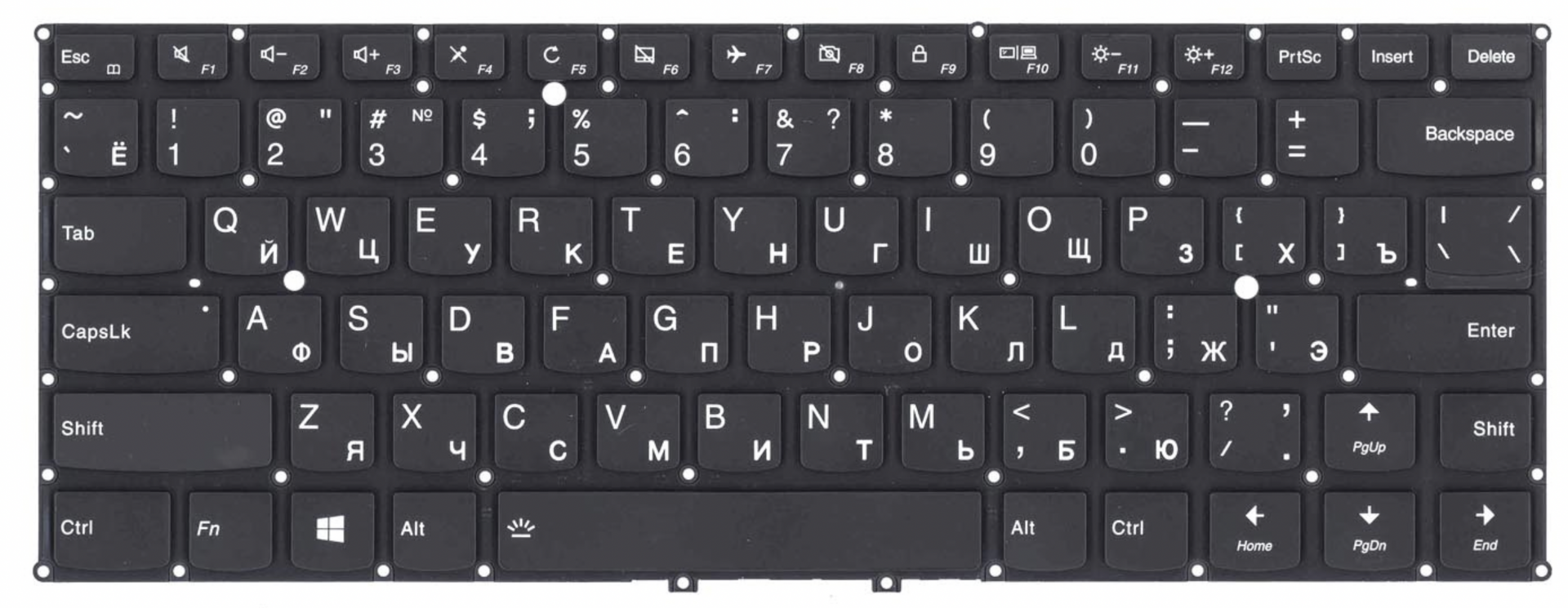 Клавиатура Lenovo IdeaPad Yoga 920 с подсветкой, OEM