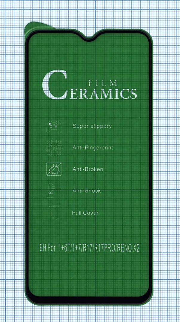 Керамическая пленка (стекло) для OPPO Reno Z черная