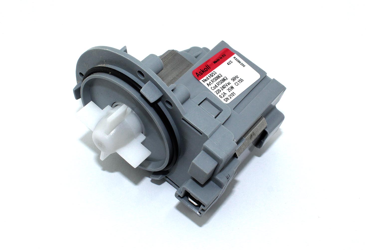 Насос сливной (помпа) Askoll 25 Вт для стиральной машины Hansa, Whirlpool, Candy