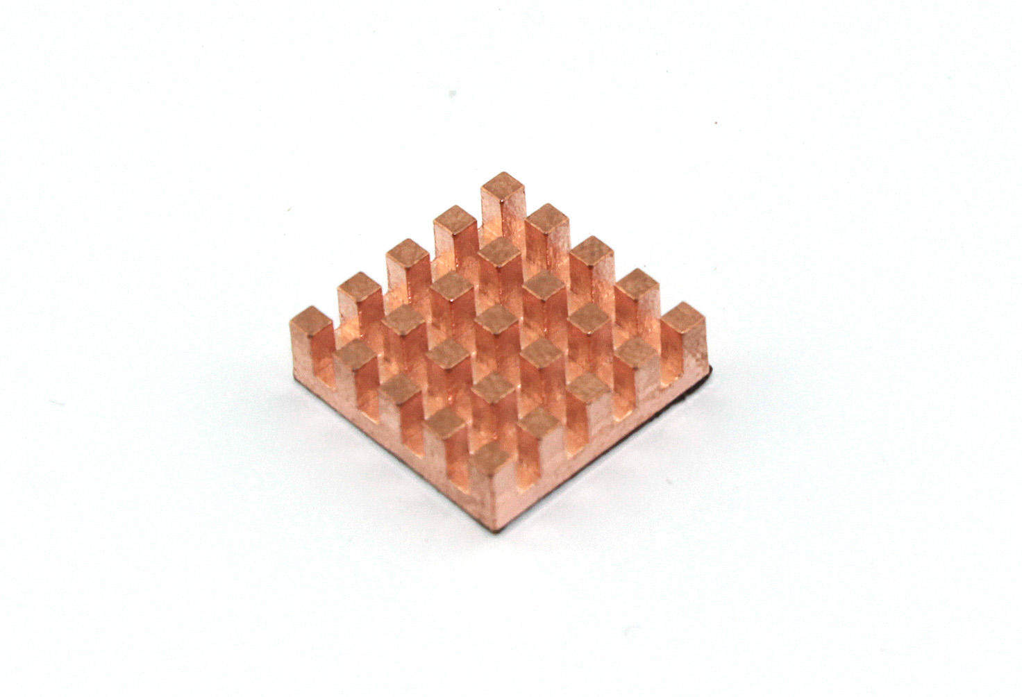 Медный радиатор14х14х4мм с термоскотчем 3M 9448A