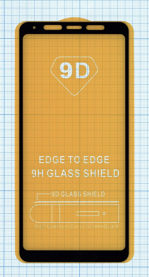 Защитное стекло для Samsung Galaxy A9 2018 черное