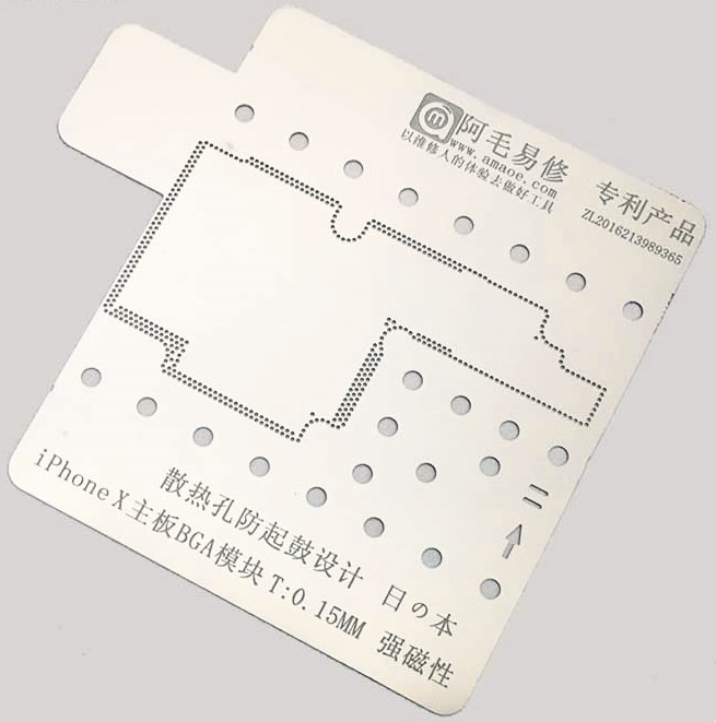 трафарет BGA для платы  iPhone X 10