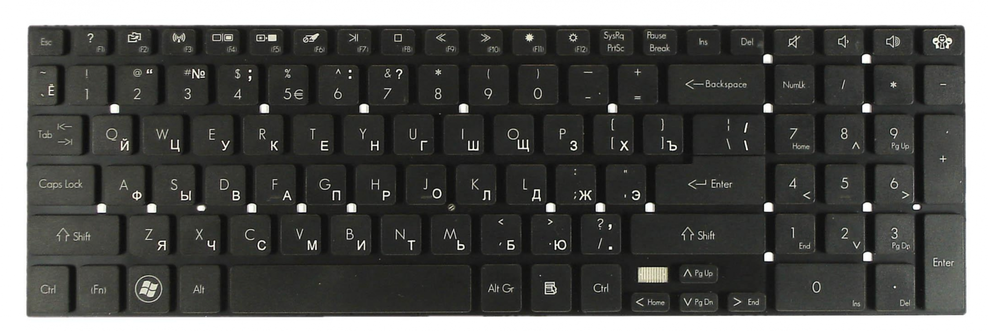 Клавиатура Packard Bell EasyNote TS44 без рамки, OEM