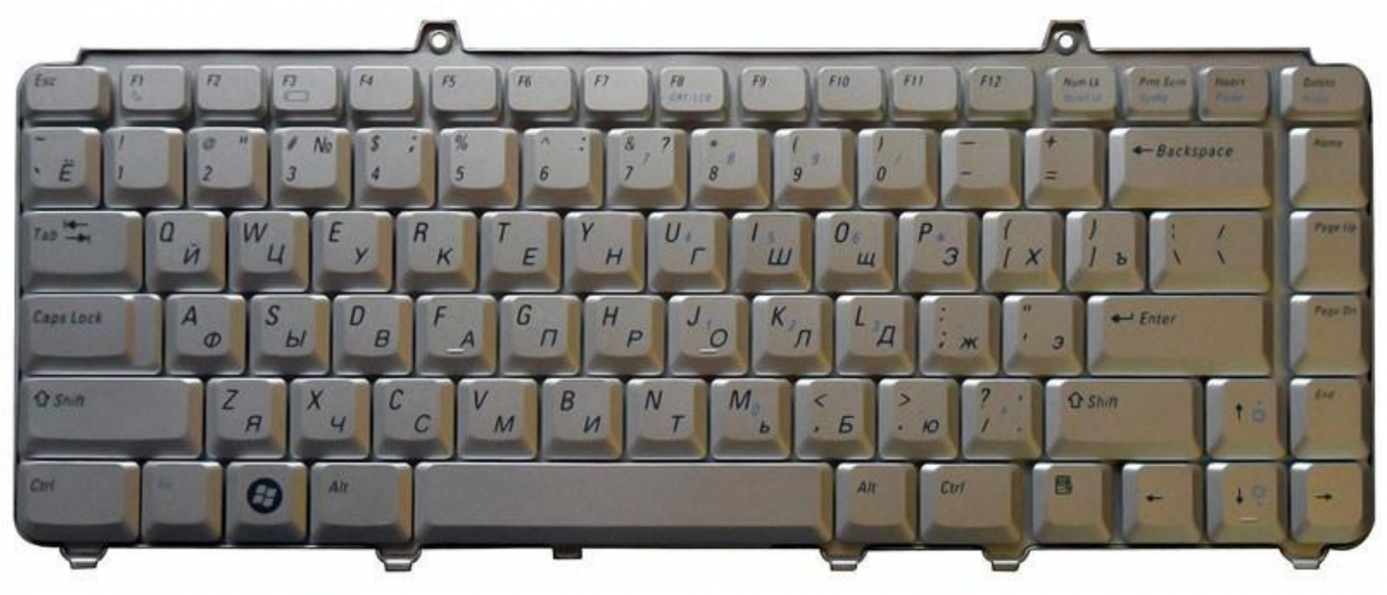 Клавиатура DELL Vostro 1500 серебристая, OEM