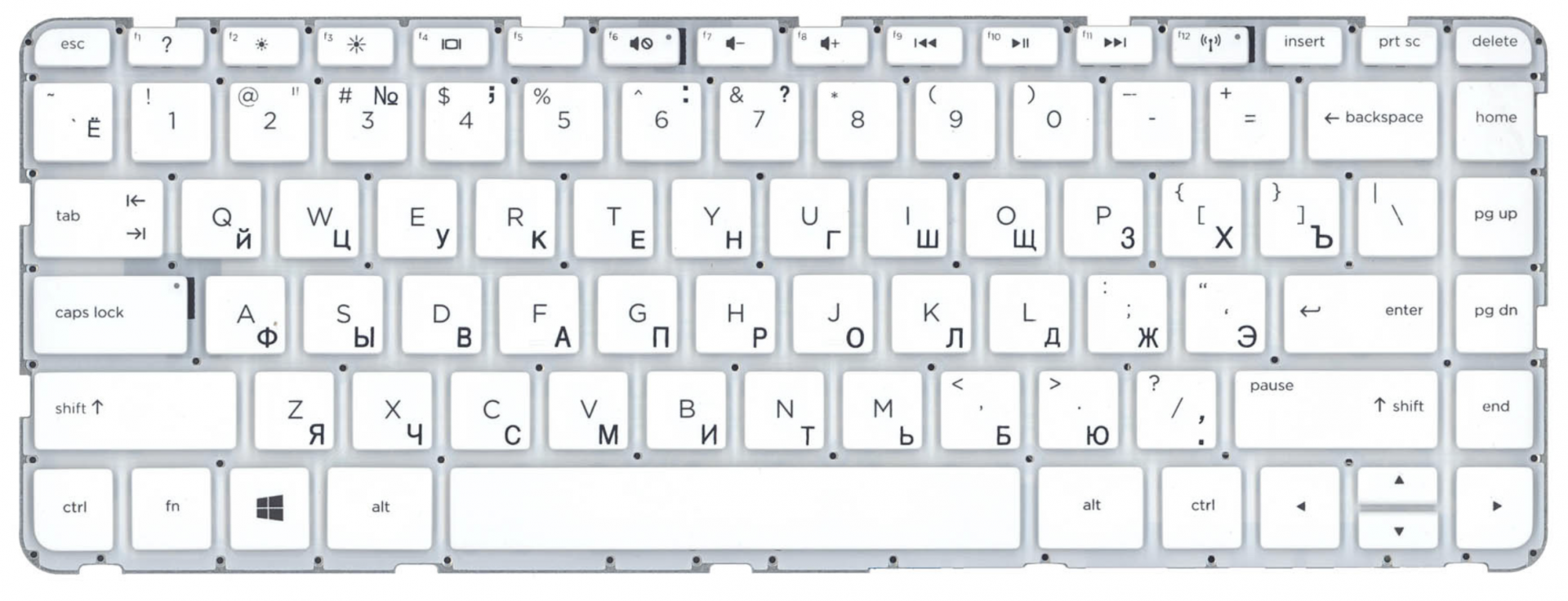 Клавиатура HP 245 G3 белая, без рамки, OEM