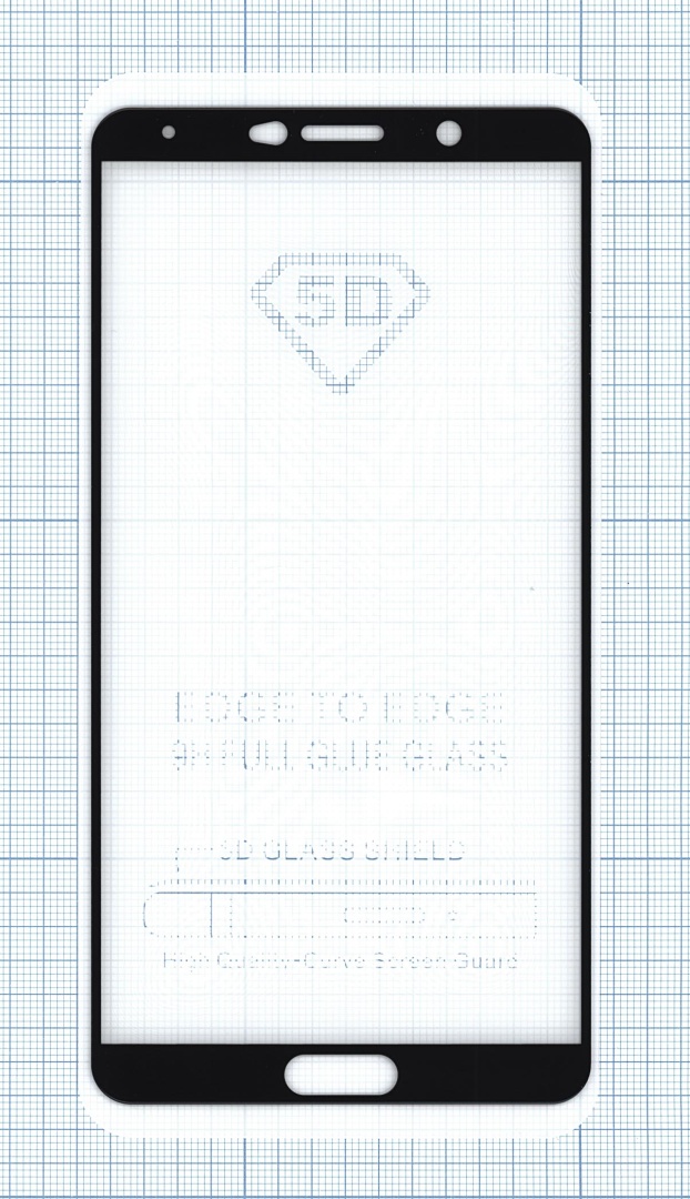 Защитное стекло "Полное покрытие" для Huawei Mate 10 Dual Sim черное