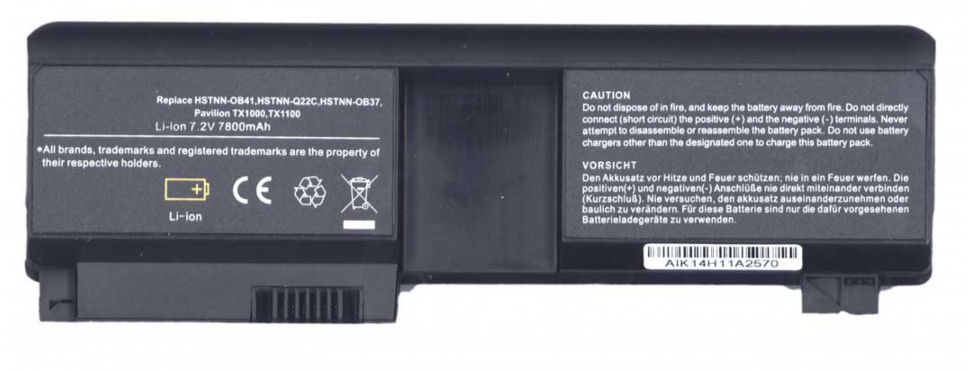 Аккумулятор HP Pavilion tx1000 7.2V, 7800mAh, OEM