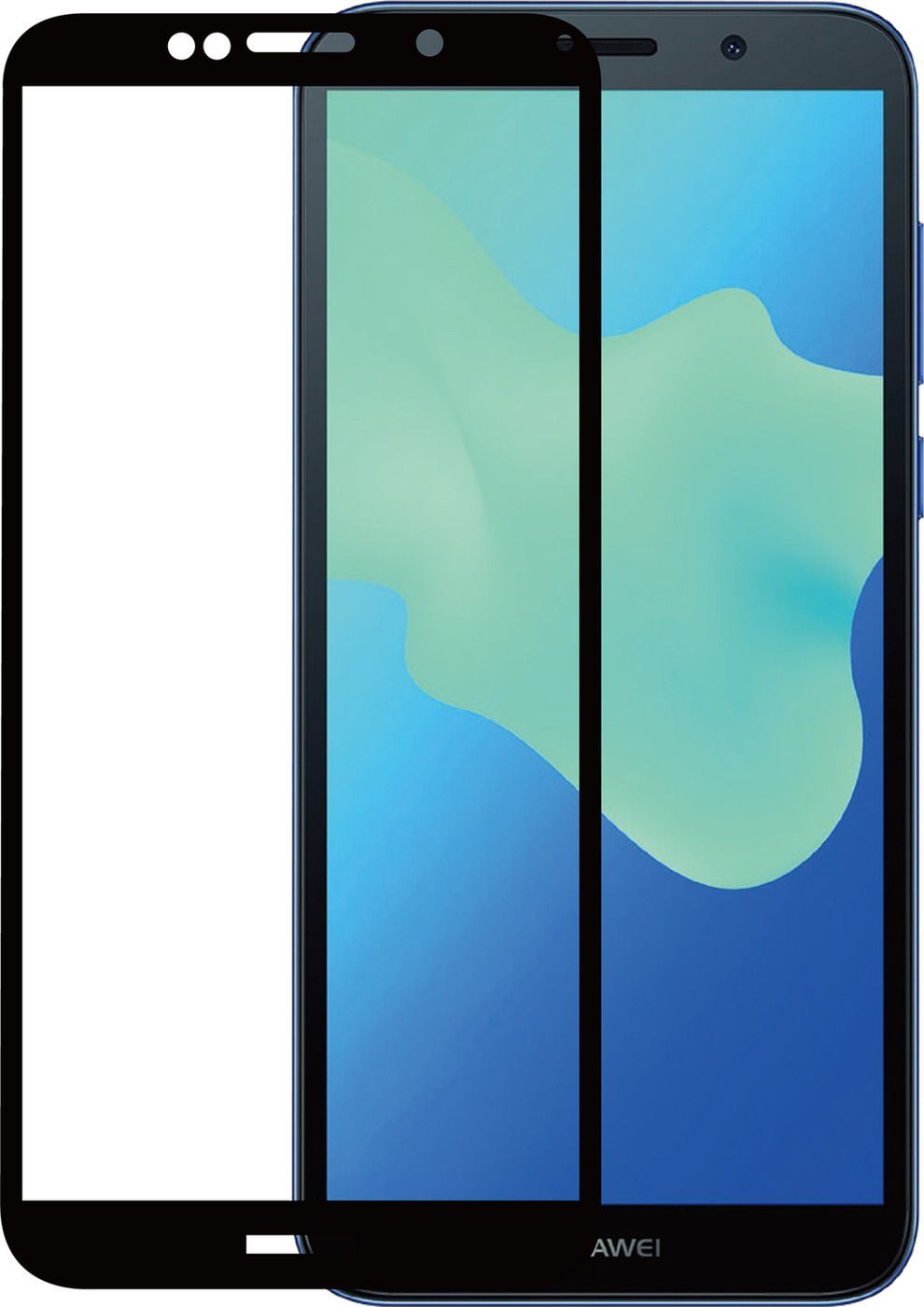 Защитное стекло 5D во весь экран Huawei Nova 2S