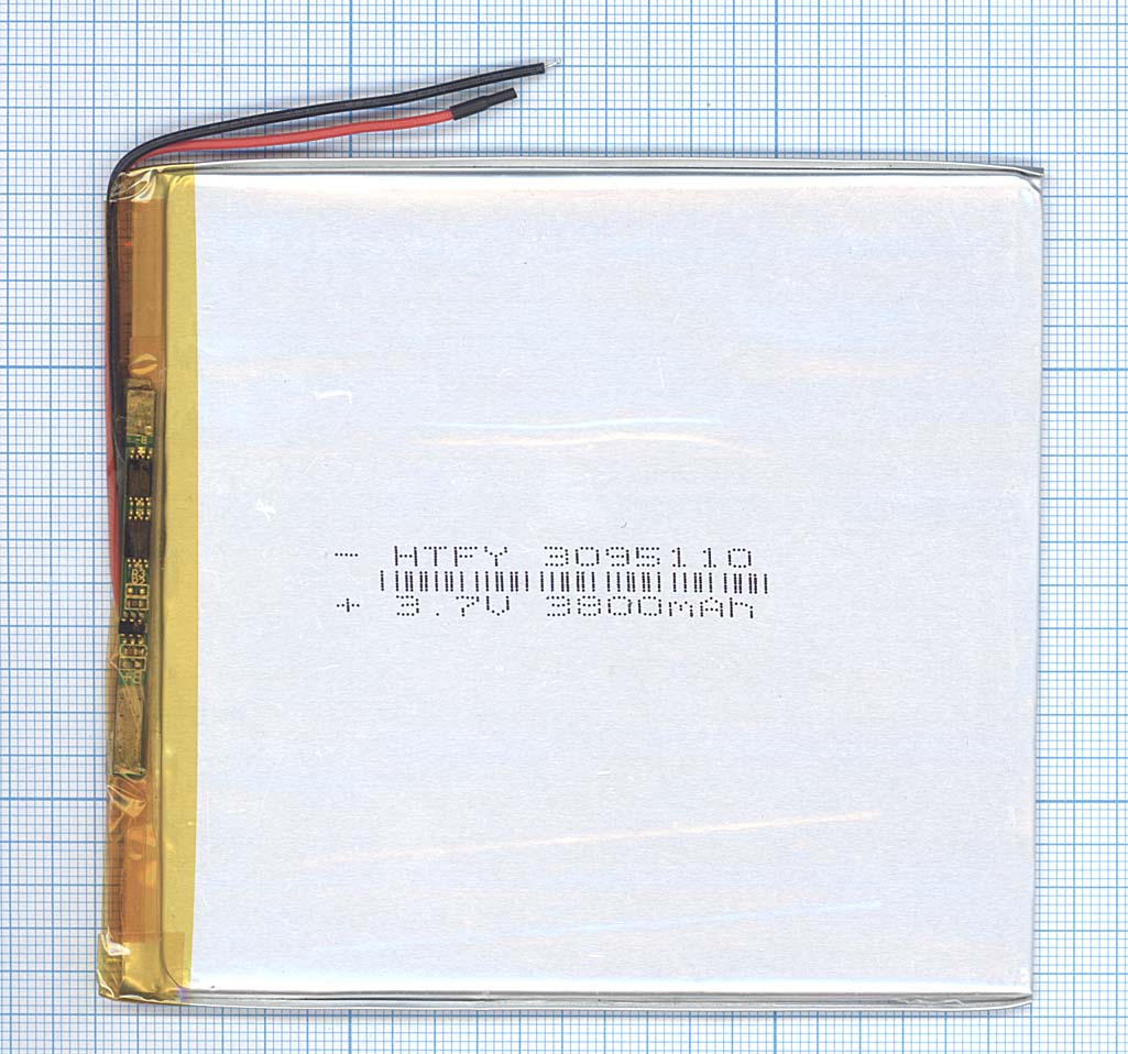 Аккумулятор Li-Pol (батарея) 3*95*110мм 2pin 3.7V/3800mAh
