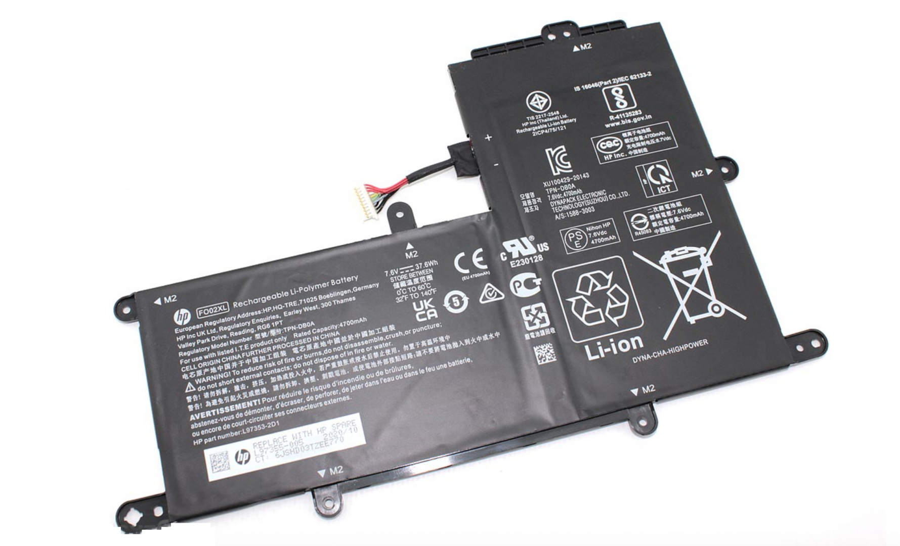 Аккумулятор HP Chromebook 11A-NA 7.6V, 37.6Wh, Original