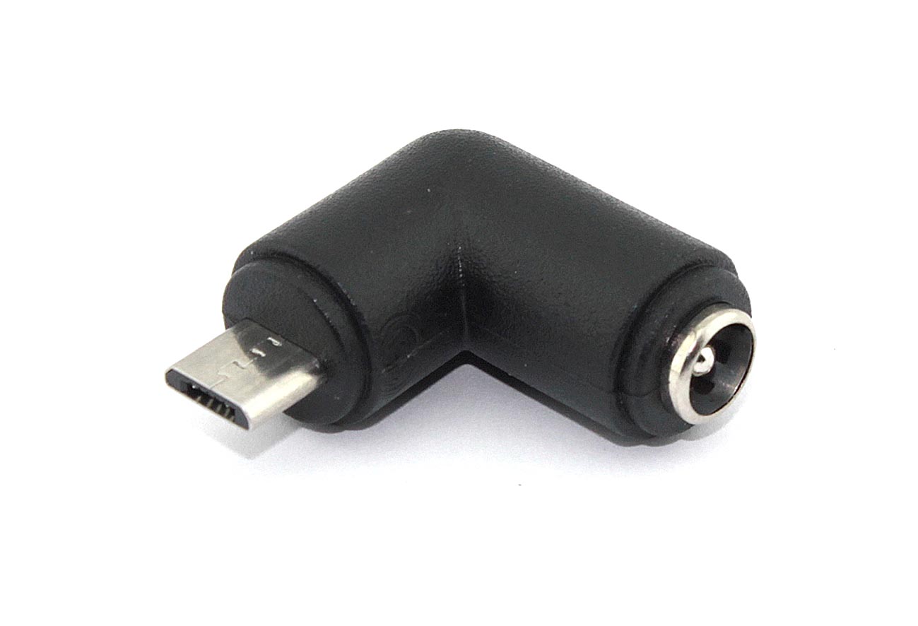 Переходник 5,5х2,5 на Micro USB угловой