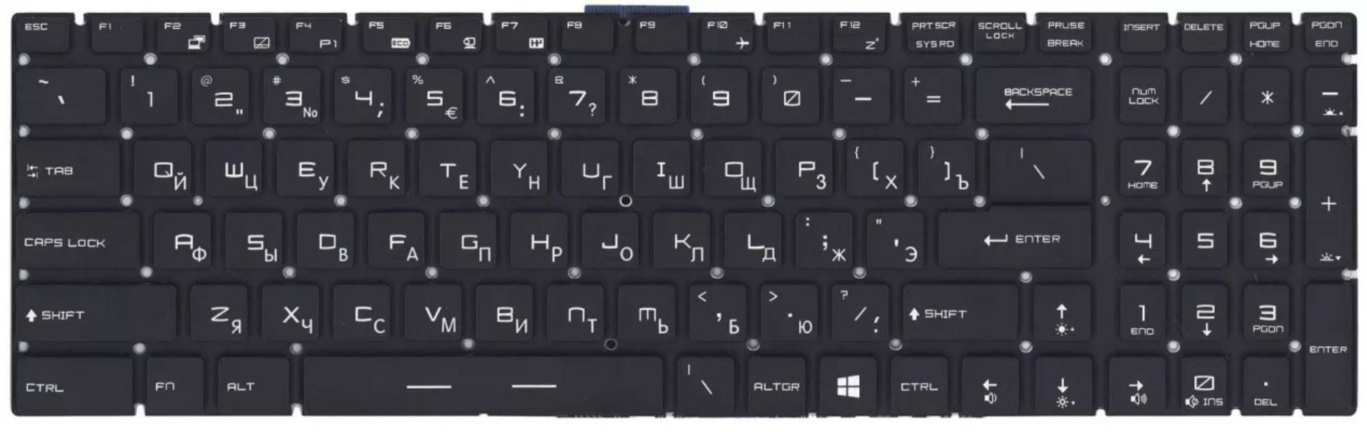 Клавиатура MSI GV72 с RGB подсветкой, OEM