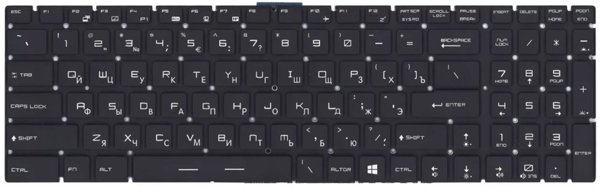 Клавиатура MSI GV72 с RGB подсветкой, OEM