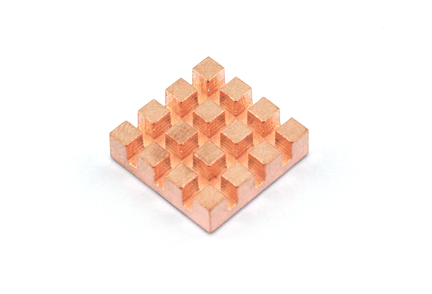 Медный радиатор 15х15х4мм с термоскотчем 3M 9448A