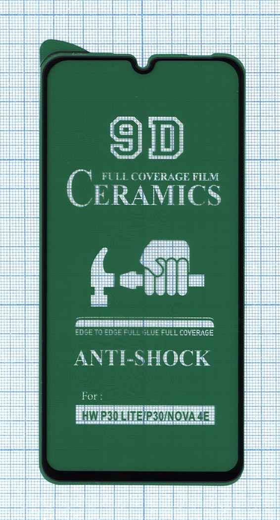 Керамическая пленка (стекло) для Huawei P30 Lite черная