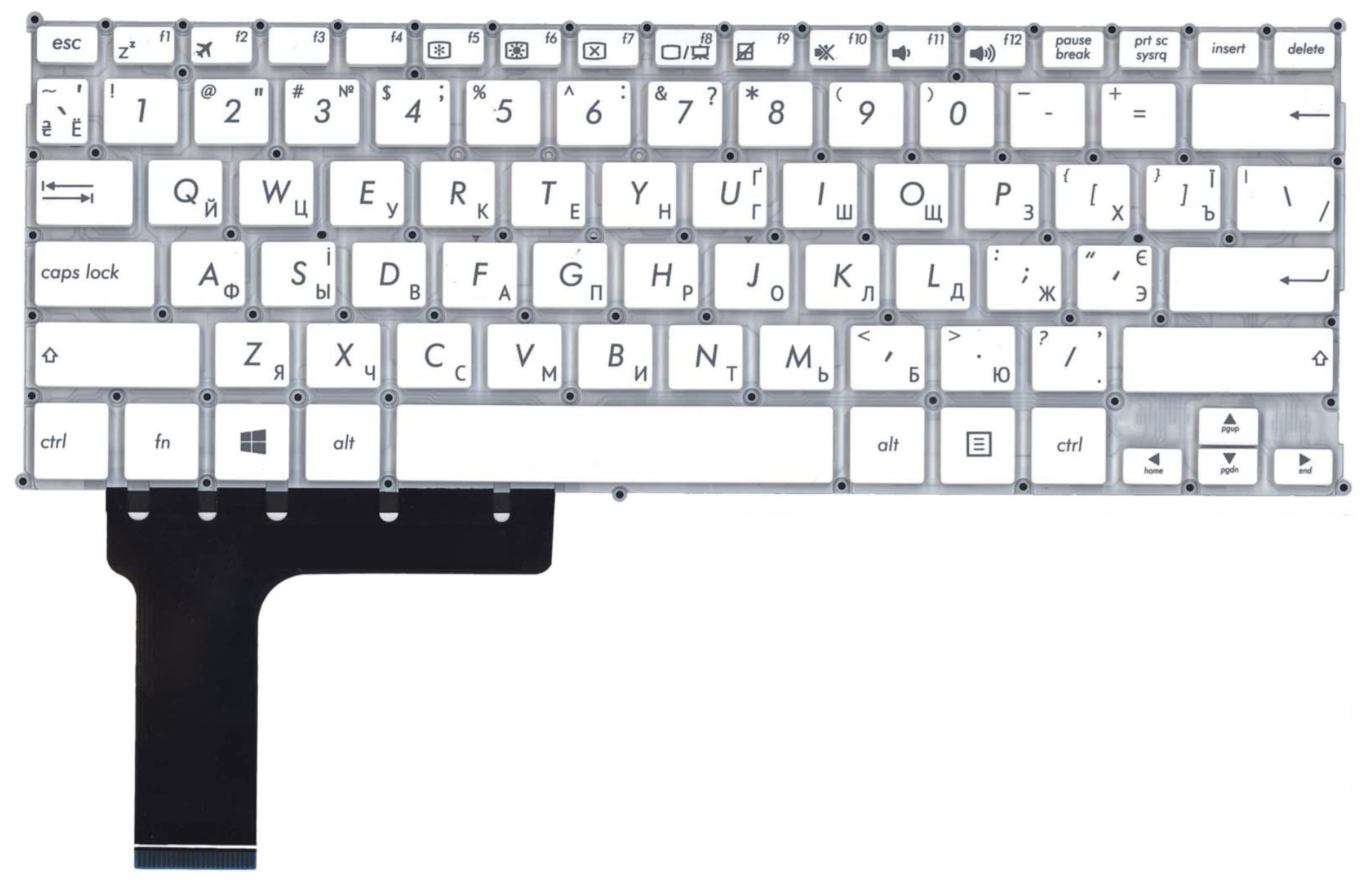 Клавиатура ASUS E202 белая, OEM