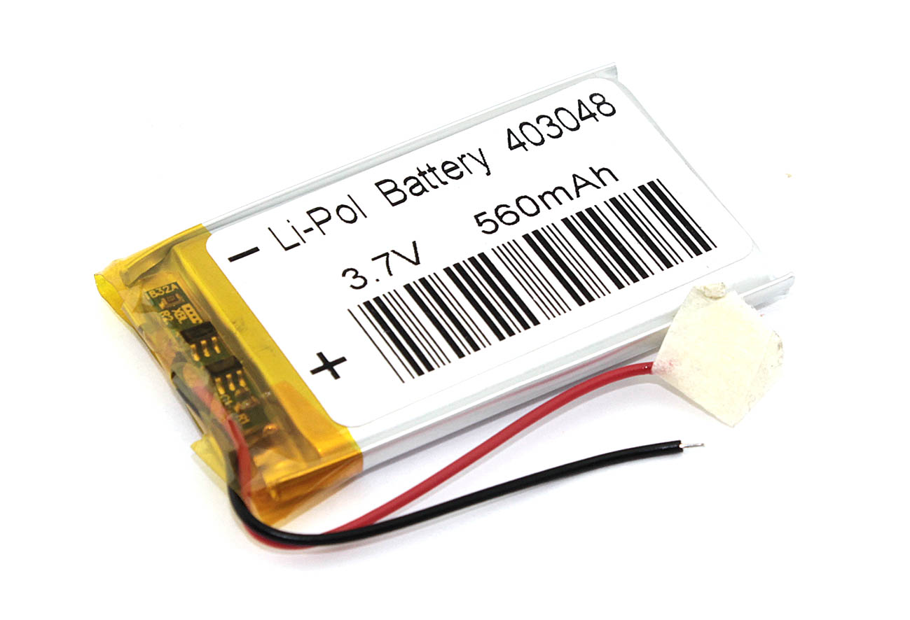 Аккумулятор Li-Pol (батарея) 4*30*48мм 2pin 3.7V/560mAh