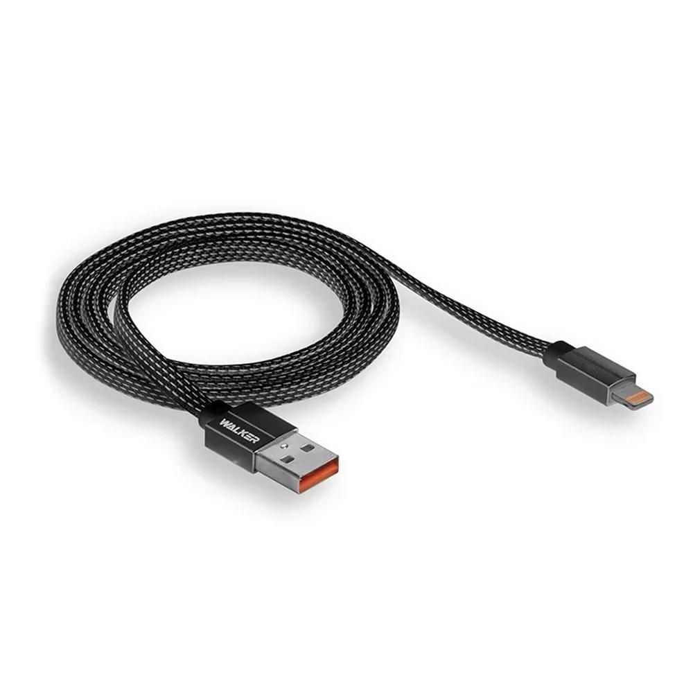 Кабель USB - Lightning 8-pin WALKER C755 черный (1м)