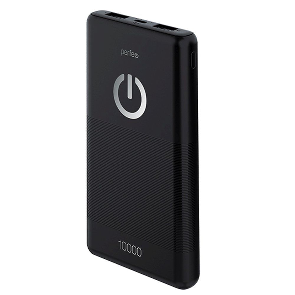 Power Bank 10000mA PERFEO Splash (2 USB выхода 1,0A/2,1A) черный