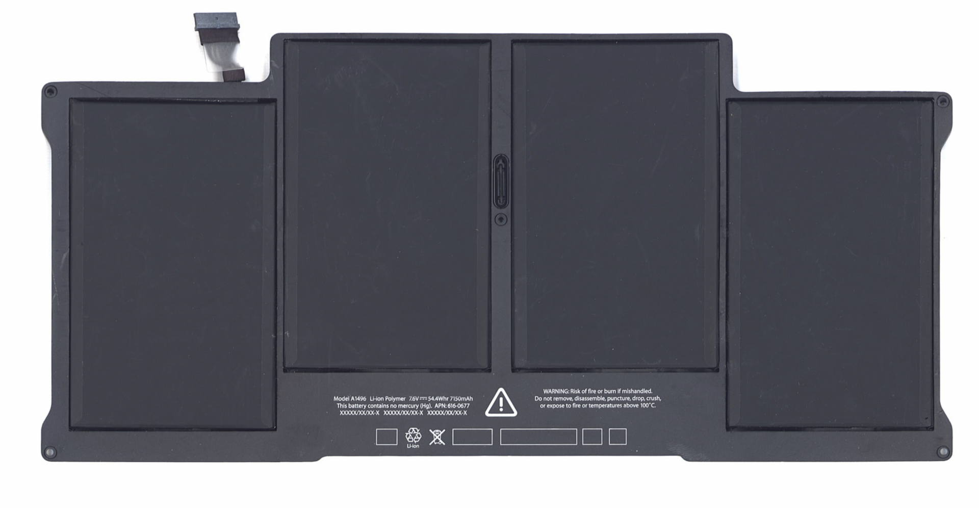 Аккумулятор Apple MacBook Air 13.3" середина 2013 A1466 (MD760LL/A) 7.6V, 54.4Wh, Original