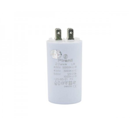 Конденсатор CBB60 20мкФ 450V  (4 клеммы, крепление  болтом) 304006