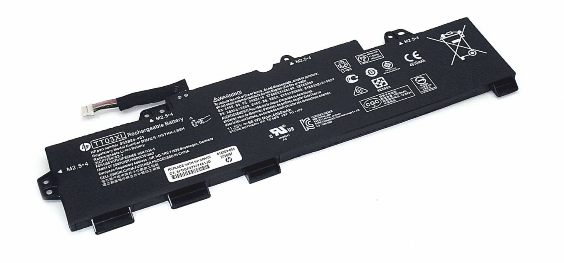 Аккумулятор HP Elitebook 850 G5 3JX15EA 11.55V, 4850mAh, Original