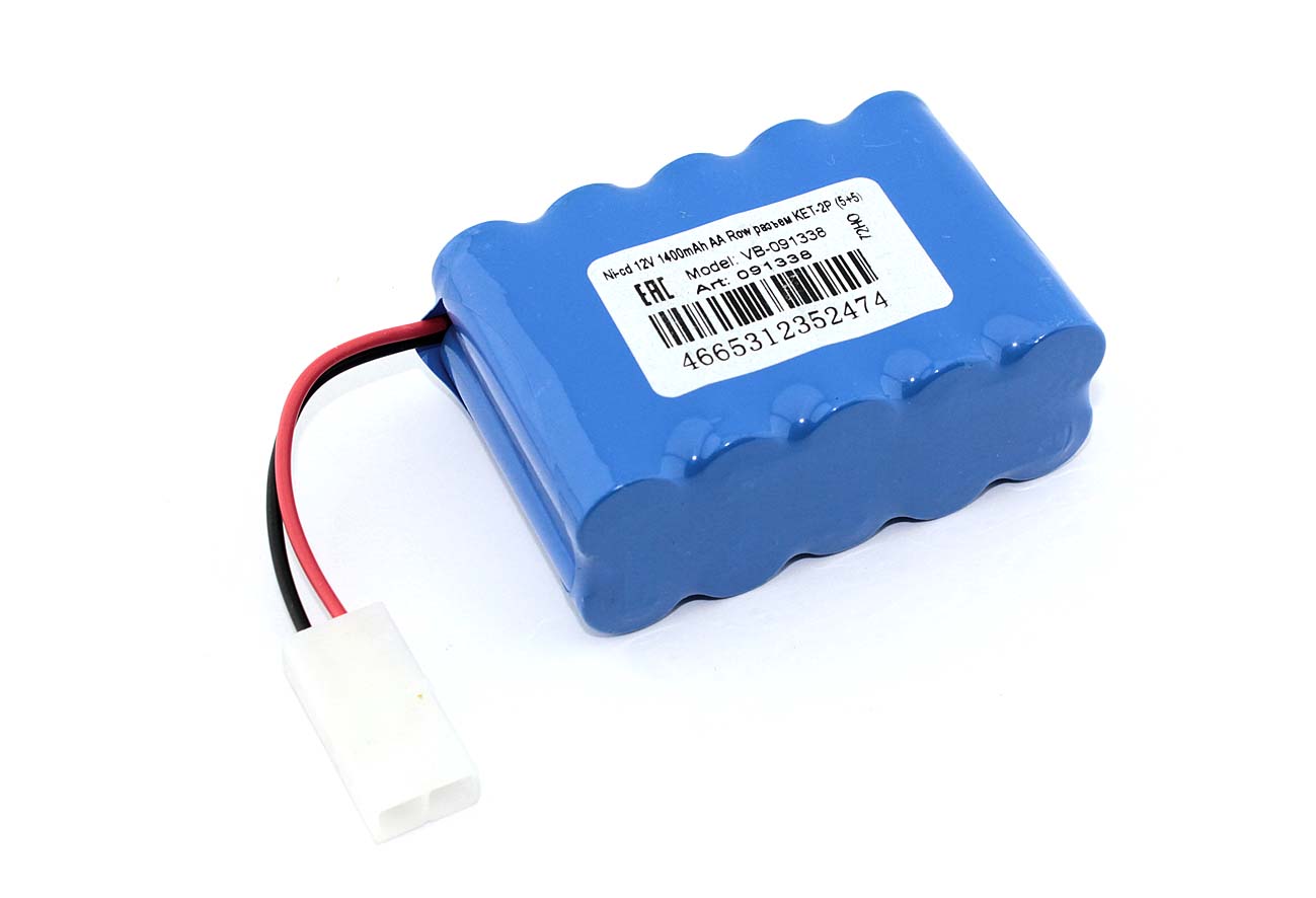 Аккумулятор Ni-cd 12V 1400mAh AA Row разъем KET-2P (5+5)