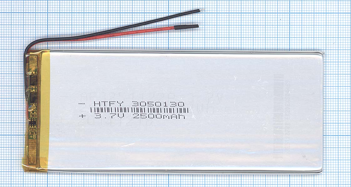 Аккумулятор Li-Pol (батарея) 3*50*130мм 2pin 3.7V/2500mAh