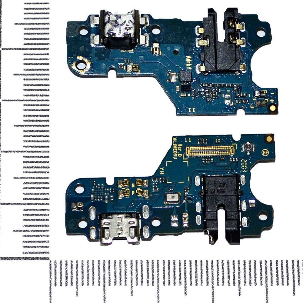 Шлейф (плата) Honor 9A/Y6p + разъем зарядки + разъем гарнитуры + микрофон orig Factory