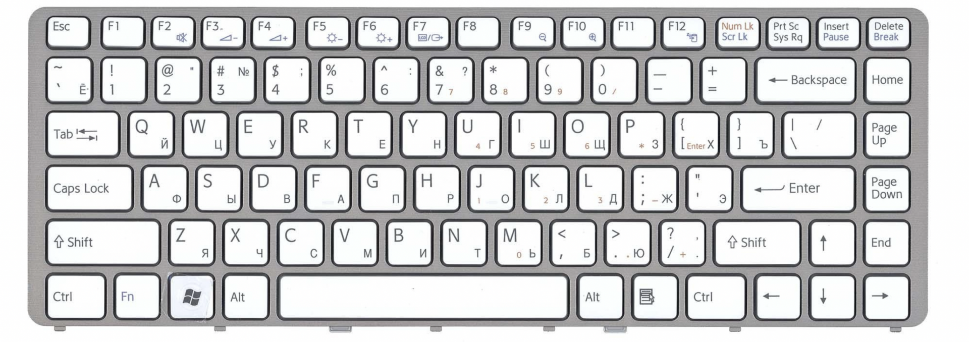 Клавиатура Sony VAIO VGN-NW OEM