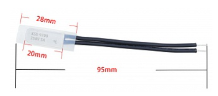 Термостат биметаллический KSD9700 5А/20 С нормально замкнутый