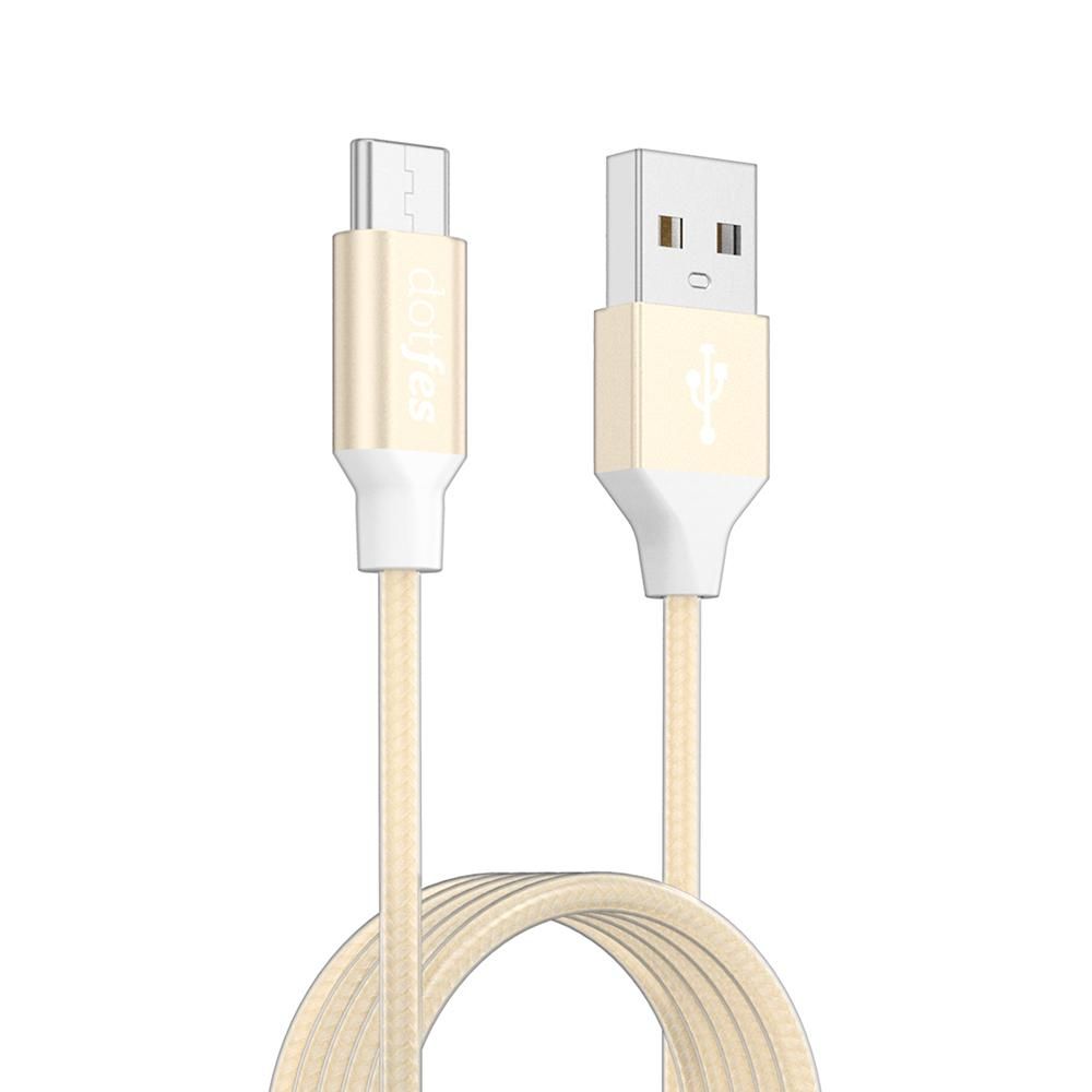 Кабель USB - TYPE-C DOTFES A03T Frosted золото (1м)