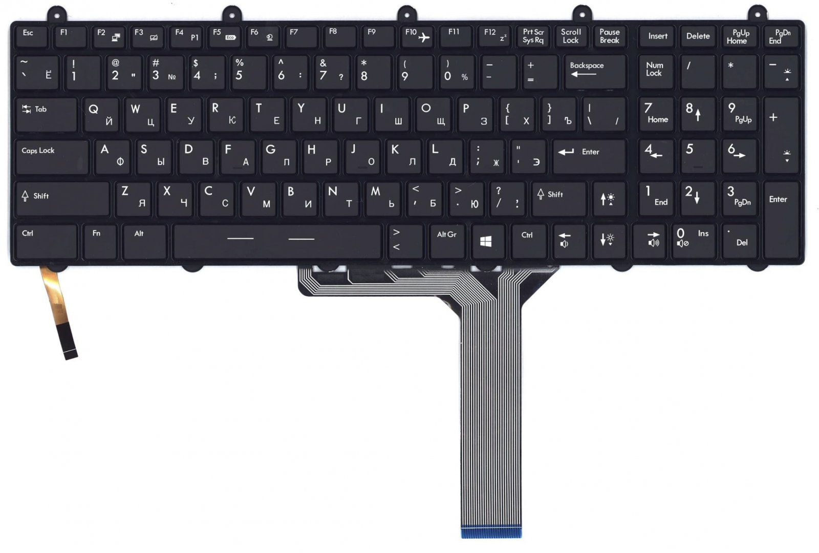 Клавиатура MSI GP60 с рамкой, подсветка RGB, OEM