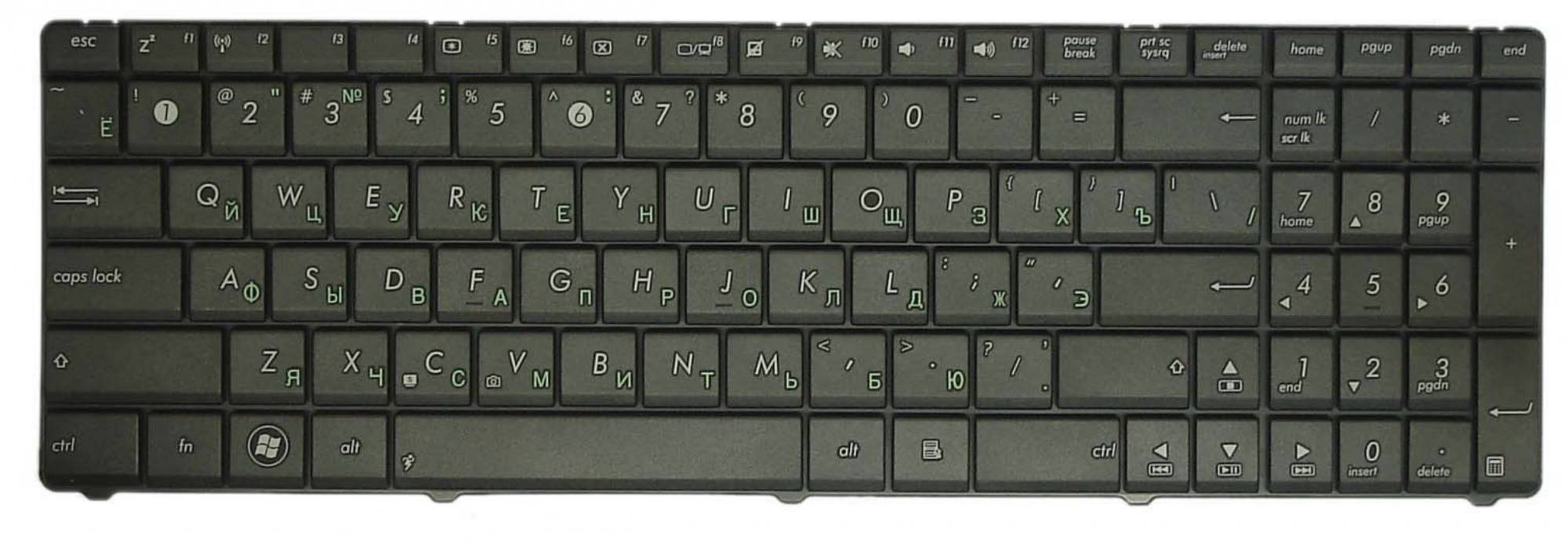 Клавиатура ASUS K73Br OEM прямой шлейф